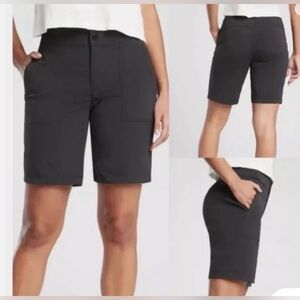 Athleta Trekkie Bermuda 2.0 Athletic Shorts Size 8 Color Black